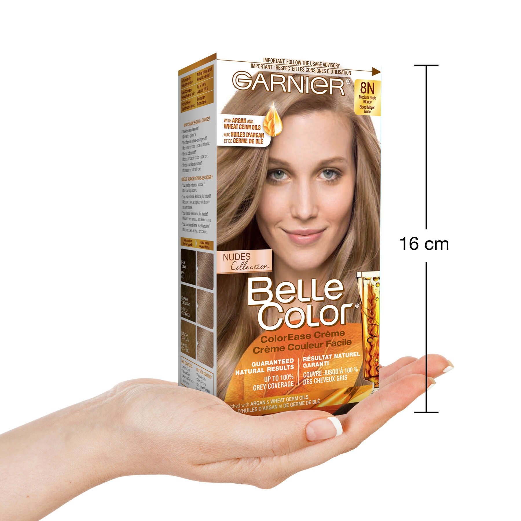 garnier hair dye belle color 8n medium nude blonde 603084494835 inhand